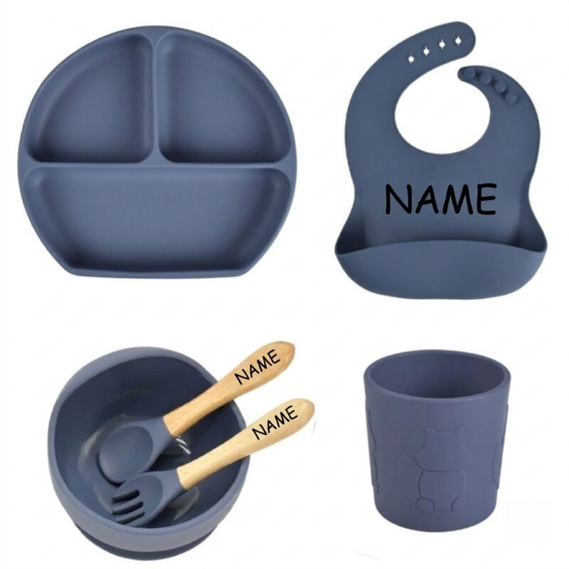 Midnight Blue Set- Wooden Free Name Engraving
