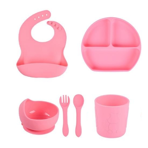 Round Sweet Pink Set - Full Silicone Free Name Engraving