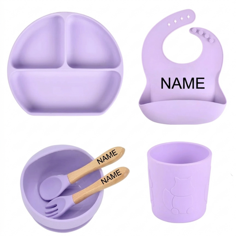 Candy Purple Set -Wooden Free Name Engraving
