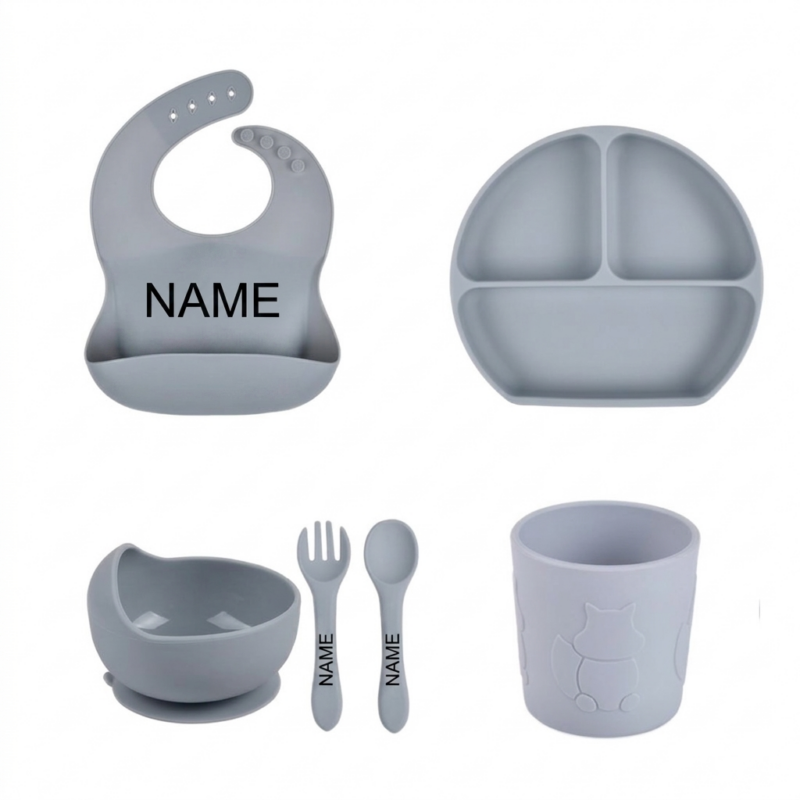 Smoke Grey Set- Full Silicone Free Name Engraving