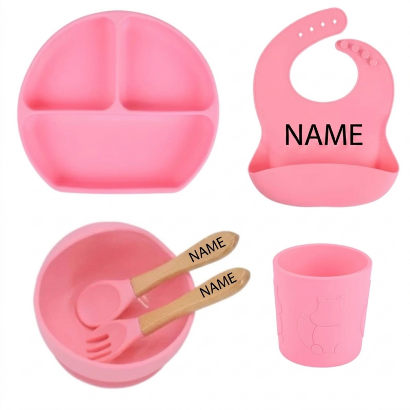 Sweet Pink Set - Wooden Free Name Engraving